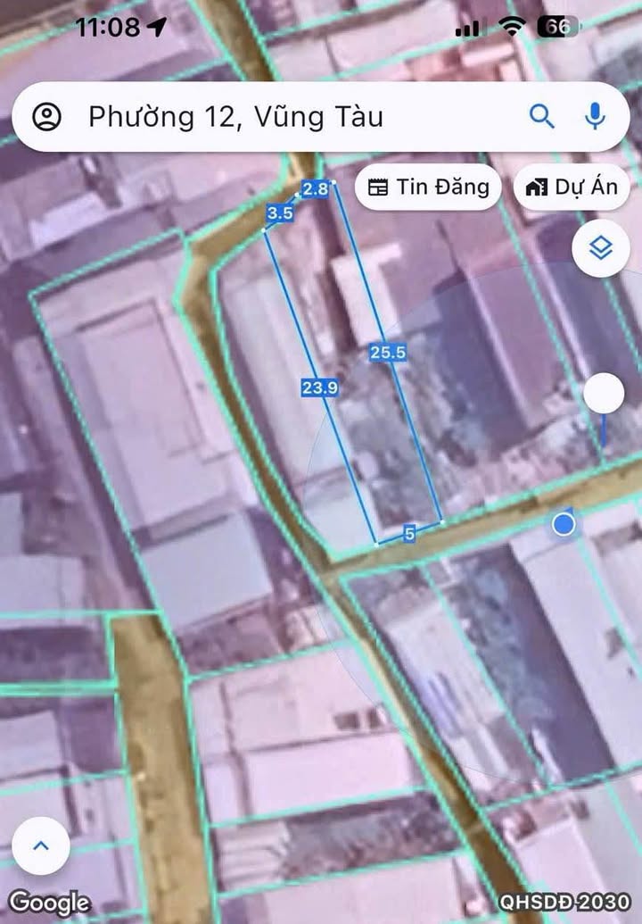 Đất thổ cư Phường 12, Vũng Tàu 123m² giá 2.5 tỷ - Hẻm thông tứ phía, gần trường học!