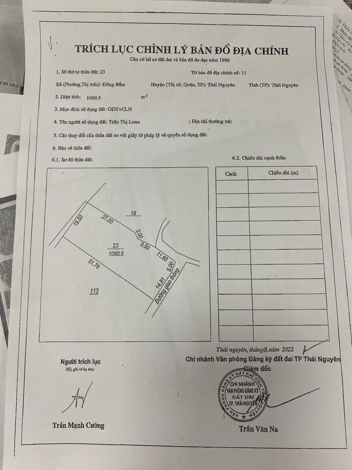Đất nền Piceza, Thái Nguyên 1060m² giá 13.2 tỷ - Mặt tiền 20m, hướng Đông Nam!