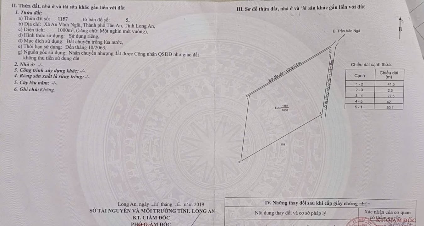 Đất nền 10000m² tại hẻm 2 mặt tiền An Vĩnh Ngãi - Giá chỉ 1.1 tỷ VND!