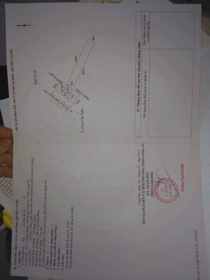 Đất mặt tiền đường Võ Duy Tạo, Tân An 300m² giá 2.25 tỷ - Đầu tư sinh lời ngay!