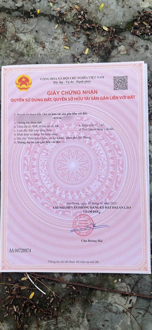 Đất thổ cư Kim Châm, Mỹ Đức, An Lão 71m² giá 700 triệu - Cơ hội đầu tư hấp dẫn!