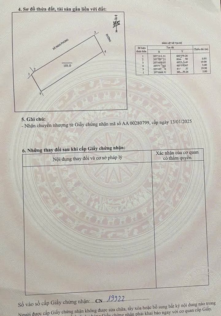 Đất Nền Thái Thịnh, Nghi Thái 101m² giá 2.2 tỷ - Cơ hội đầu tư sinh lời!