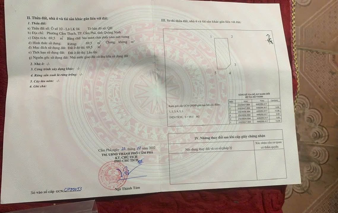 Đất dự án Ô Hội Hạ Long 69,5m² giá 1,95 tỷ - Đầu tư ngay hôm nay!