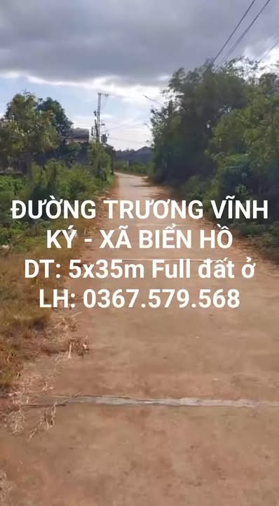 Đất nền Trương Vĩnh Ký, Biển Hồ 175m² giá chỉ 500 triệu - Cơ hội đầu tư tuyệt vời!