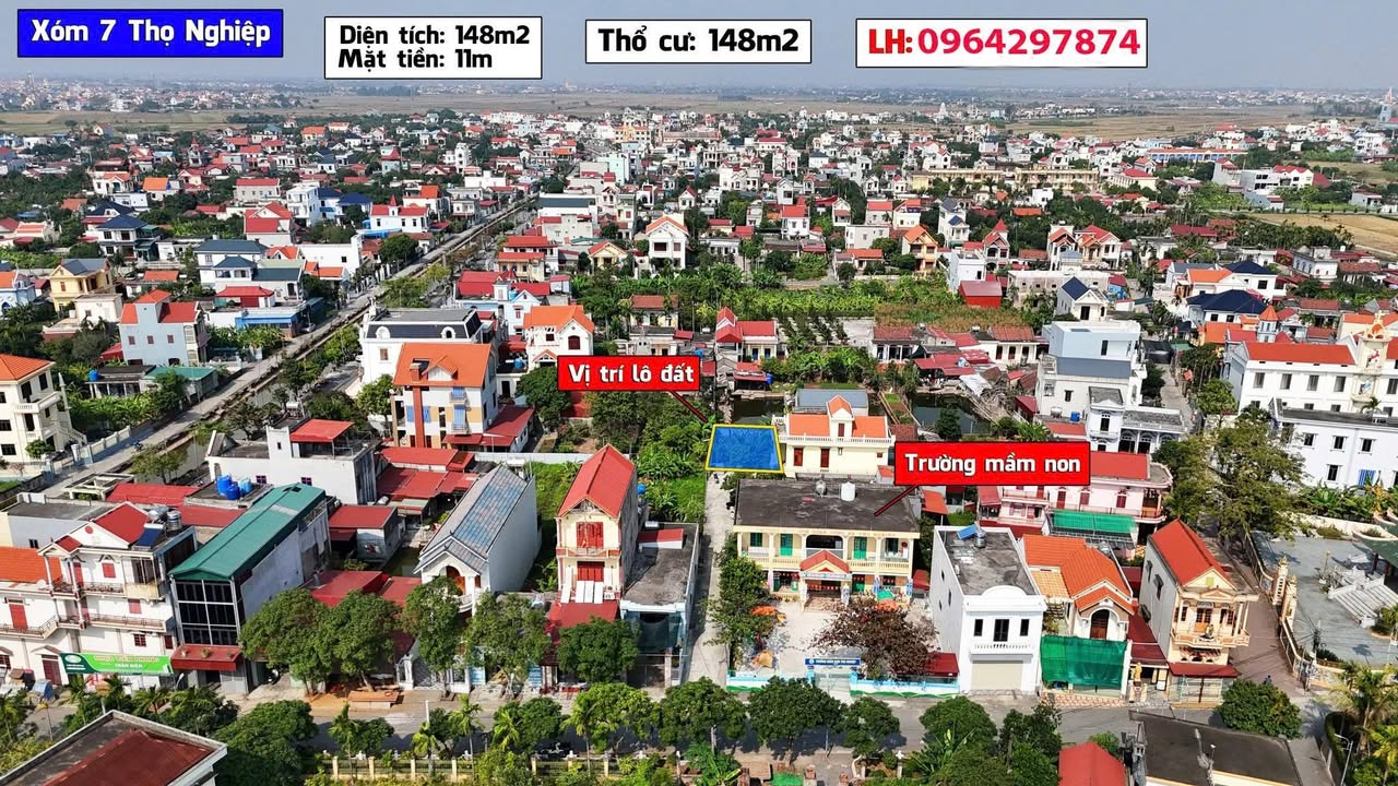 Lô đất 148m² tại xã Thọ Nghiệp cũ giá 1.15 tỷ - Hướng Nam mát mẻ!