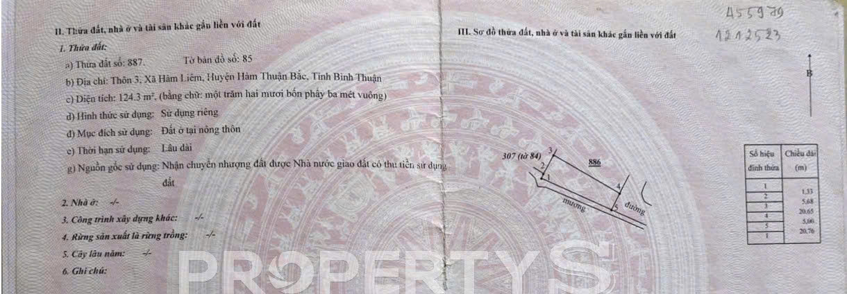 Đất thổ cư Hàm Liêm 124.3m² giá chỉ 900 triệu - Cơ hội đầu tư tốt!