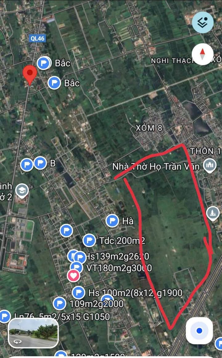 Đất mặt đường Quốc lộ 46 - Thịnh Trường, Nghi Lộc 209m² giá 5.89 tỷ - Cơ hội đầu tư hấp dẫn!