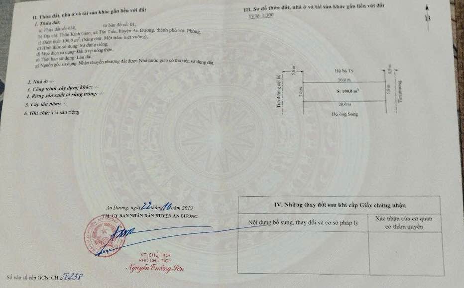 Đất nền khu tái định cư An Dương, Hải Phòng 100m² - Giá chỉ 2 tỷ!