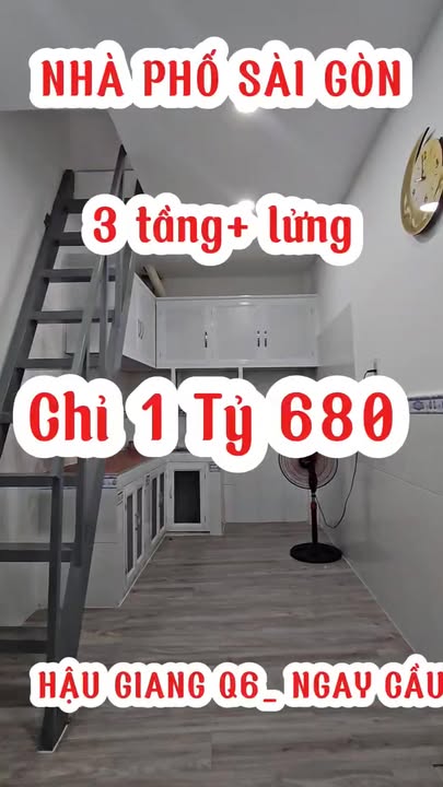 Nhà mới 3 tầng Quận 6, diện tích 10m², giá chỉ 1.68 tỷ - Sẵn sàng ở ngay!