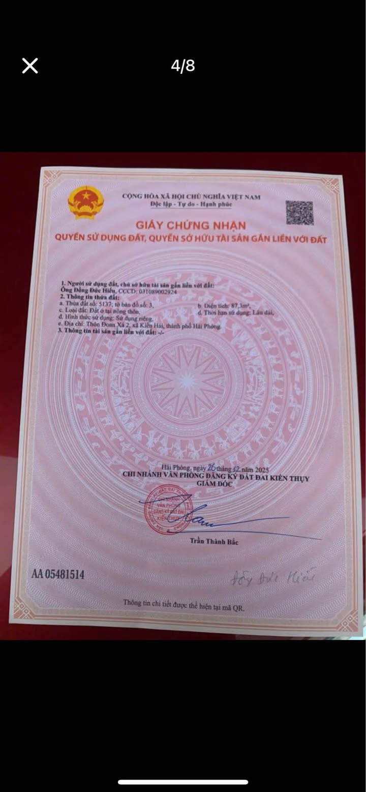 Đất nền Đoạn Xá, Đồ Sơn 86m² giá chỉ 1 tỷ - Đầu tư sinh lời ngay!