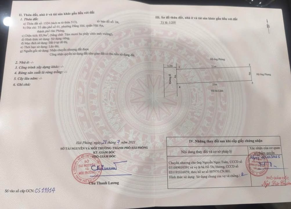 Lô đất Đằng Hải 84m² giá 3,44 tỷ - Ô tô vào tận đất!