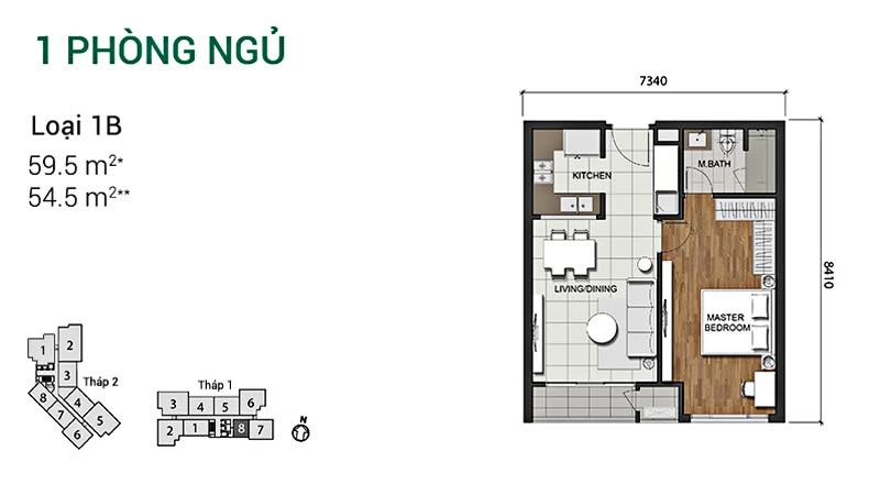 Căn hộ Estella Heights Quận 2 60m² giá 22.5 triệu - Thiết kế hiện đại và tiện ích đầy đủ!