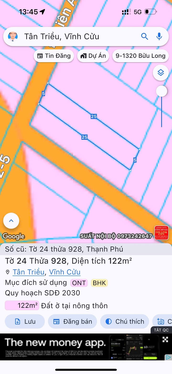 Đất Tân Triều 125m² giá 2.1 tỷ - Kinh doanh buôn bán thuận lợi!