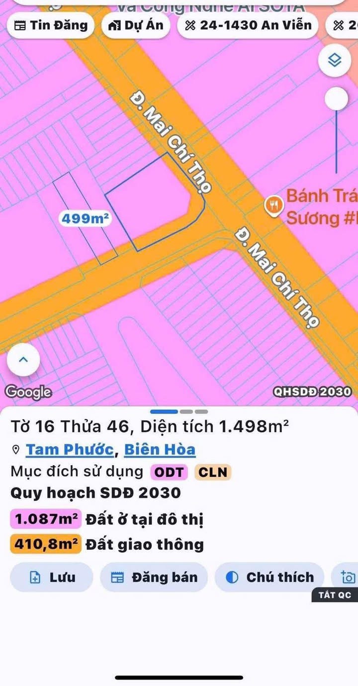 Đất nền thổ cư 1500m² tại Long Đức 2, Tam Phước - Cơ hội đầu tư tuyệt vời!