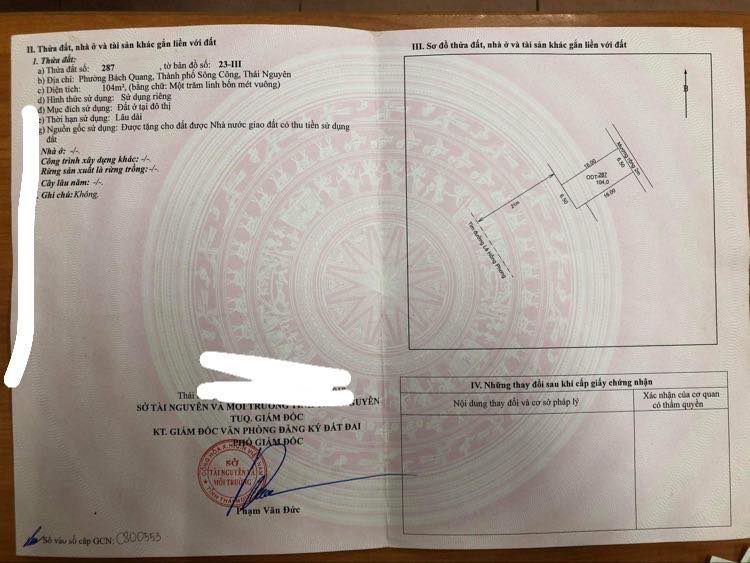 Đất nền Sông Công 104m² giá 3.5 tỷ - Mặt tiền 6.5m, kinh doanh tốt!