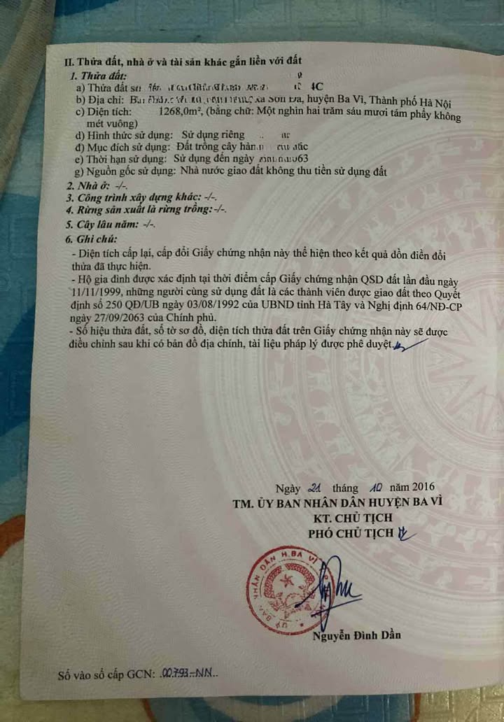 Lô đất 1.268m² tại Xã Sơn Đà - Giá chỉ 2 tỷ, Tiềm năng phát triển lớn!