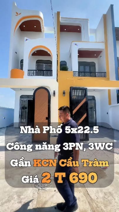 Nhà góc 2 mặt tiền xã Long Trạch 112m² giá 2.69 tỷ - Gần khu công nghiệp Cầu Tràm!