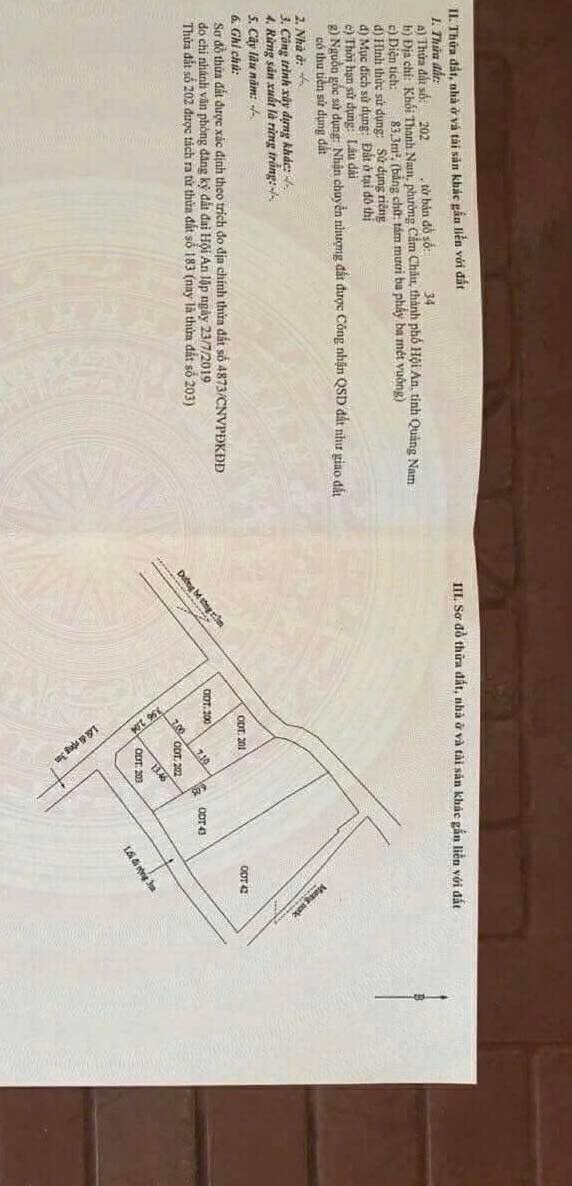 Đất nền Cống Bà Cử, Phường Cẩm Châu, 83m² giá 2 tỷ - Cơ hội đầu tư hấp dẫn!