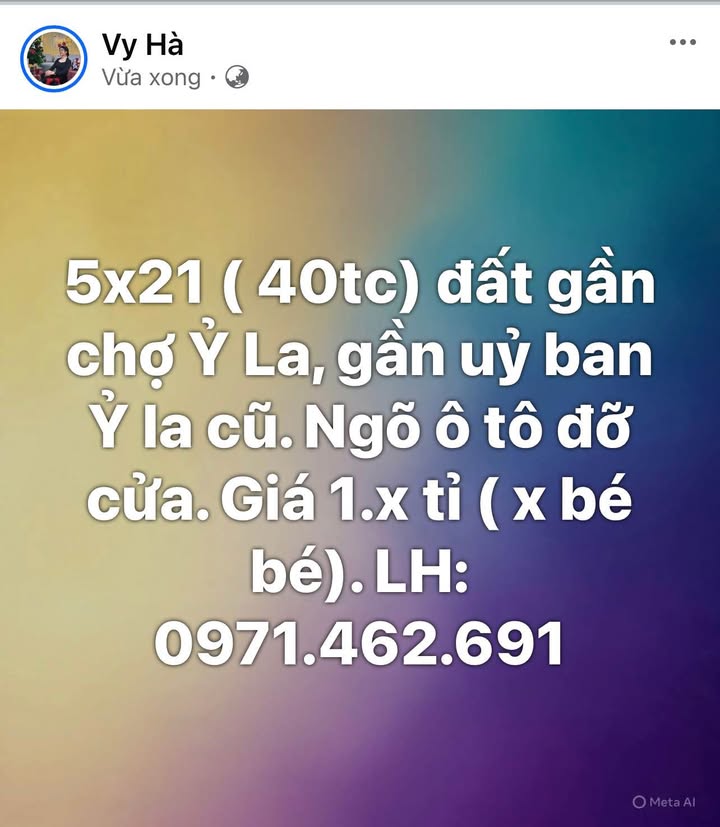 Đất nền 105m² tại Phường Ỷ La, Tuyên Quang - Gần chợ Ỷ La, giá chỉ 1.x tỷ!