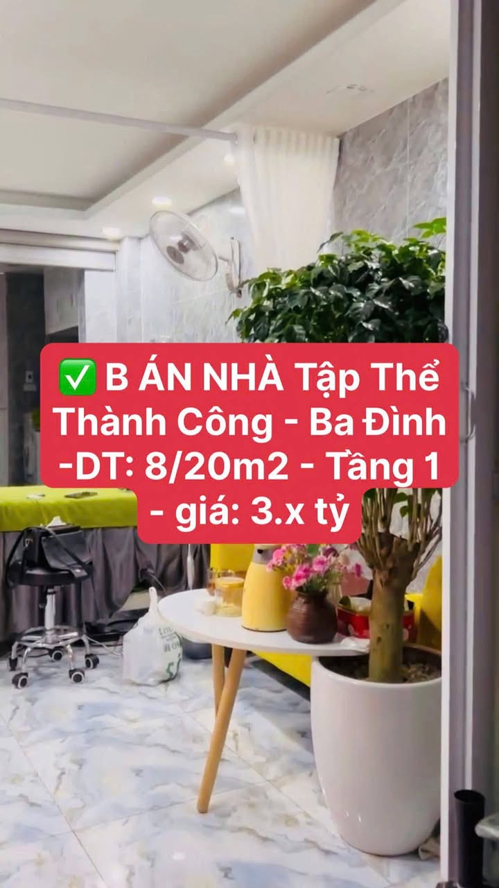 Căn hộ Tập Thể Thành Công Ba Đình 20m² giá 3 tỷ - Tiện ích đầy đủ, sẵn sàng giao dịch!