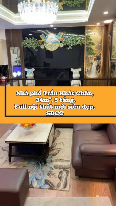 Nhà phố Trần Khát Chân 34m² giá thỏa thuận - Tặng full nội thất sang trọng!