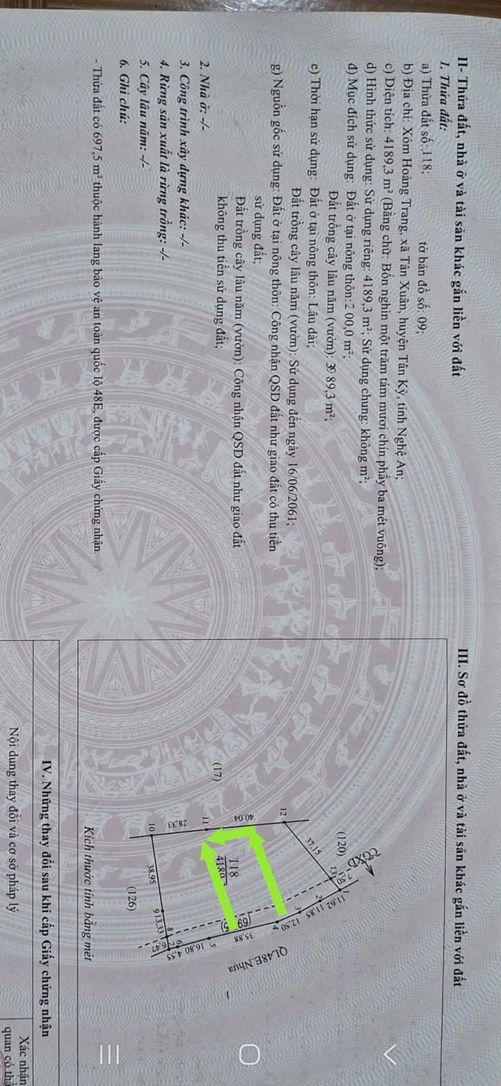 Đất nền Tân Xuân, Tân Kỳ 1000m² - Bám đường QL48D, giá thỏa thuận!