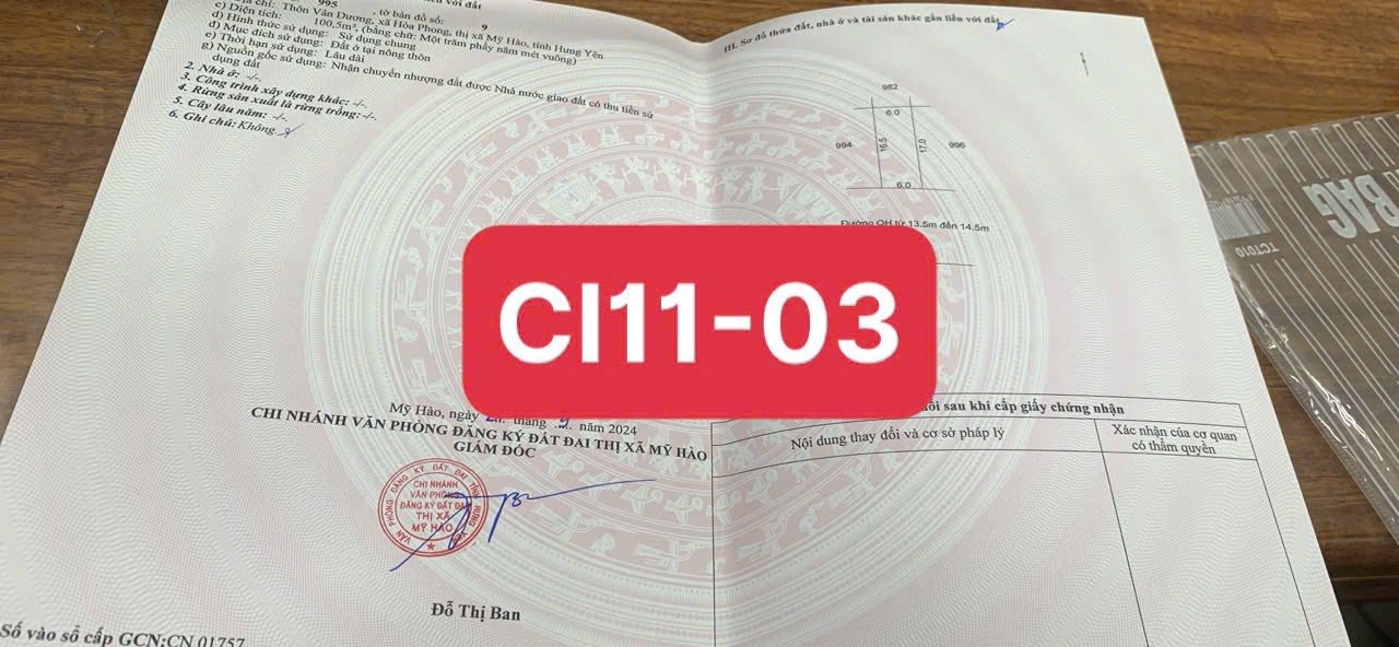 Đất nền Hòa Phong gđ2, 100.5m² giá 3 tỷ - Sổ đỏ chính chủ, mặt tiền 6m!