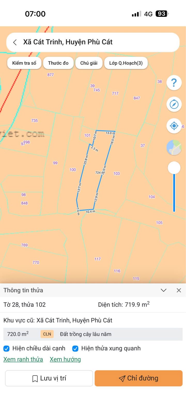 Đất vườn tại Xã Cát Trinh, Huyện Phù Cát 800m² giá 49 triệu - Cơ hội đầu tư tuyệt vời!