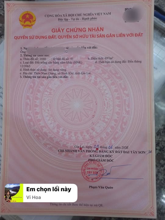 Bán gấp miếng vườn 700m² xã Tây Giang - Sổ hồng chính chủ, giá chỉ 34.3 tỷ