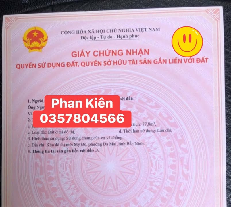 Đất nền Vista Mỹ Độ Bắc Giang 77m² giá 3 tỷ - Đầu tư sinh lời ngay!