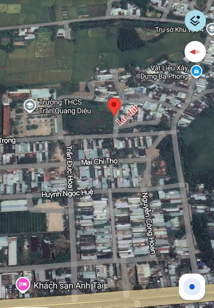 Đất thổ cư 173m² phường Trần Quang Diệu giá 1.6 tỷ - Đối diện trường cấp 2!