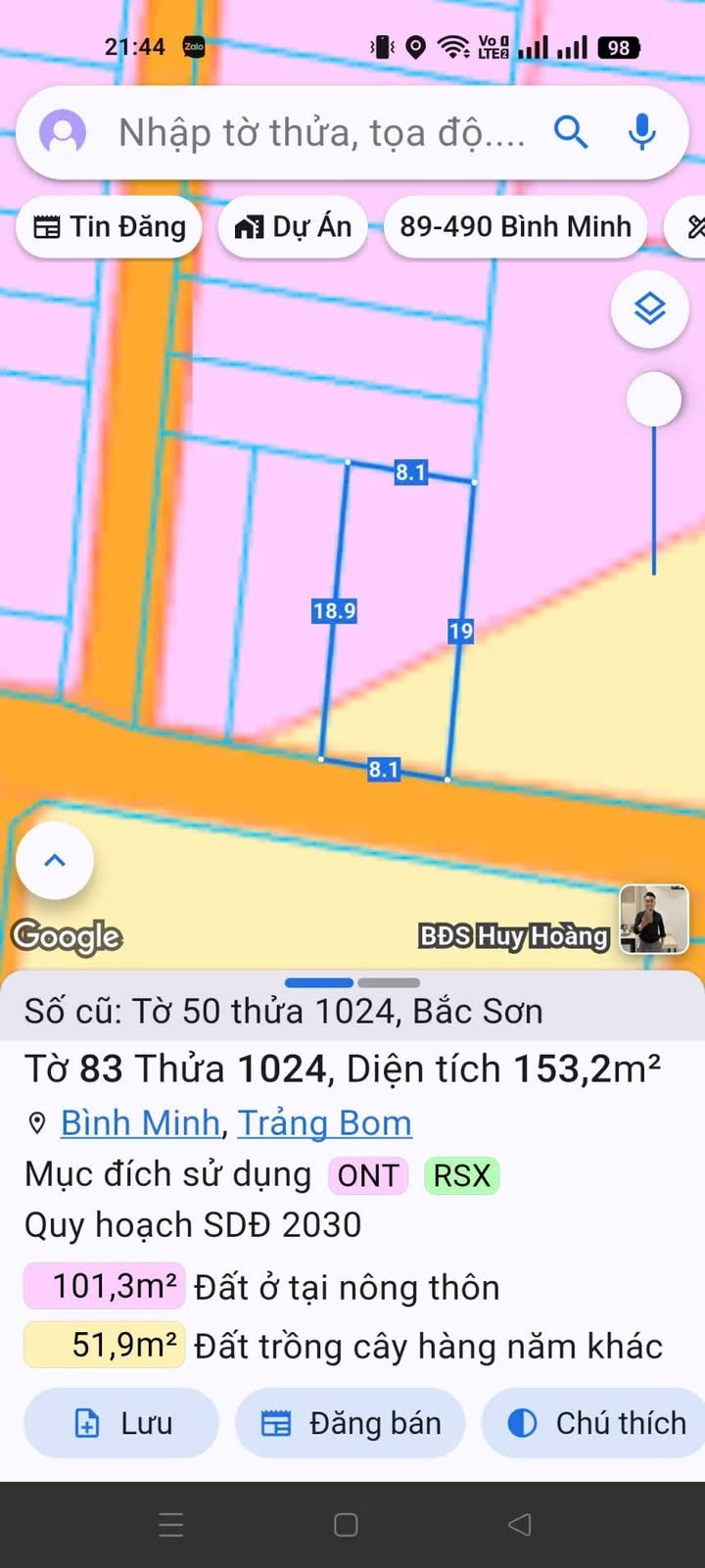 Đất nền Ấp Phú Sơn, Trảng Bom 100m² - Mặt tiền đường Eden nối dài, giá chỉ 1.46 tỷ!