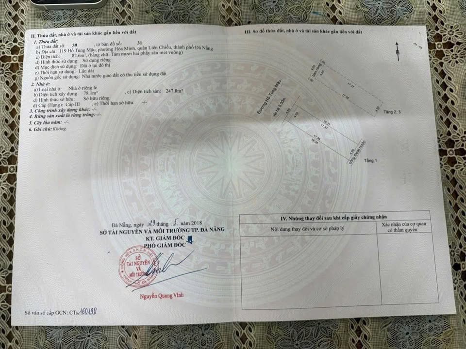 Nhà 3 tầng 119 Hồ Tùng Mậu, Đà Nẵng 83m² giá 12.9 tỷ - Gần biển, vị trí đắc địa!