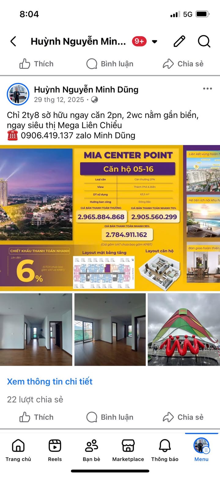 Căn hộ 64m² gần biển tại Đà Nẵng chỉ 840 triệu - Bàn giao nội thất liền tường!