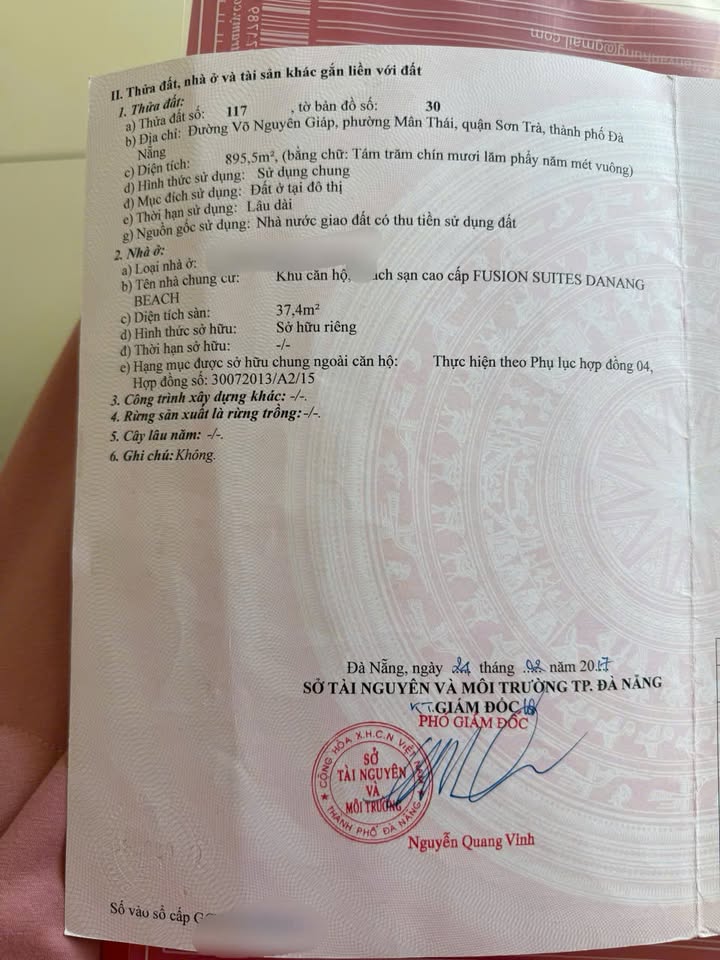 Căn hộ Fushion Đà Nẵng 37m² giá thỏa thuận - Sổ hồng sở hữu lâu dài, cho thuê 10 triệu/tháng!