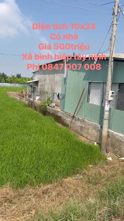 Đất nền 340m² tại Xã Tân Hiệp, Huyện Tân Châu, Tây Ninh - Giá chỉ 500 triệu!