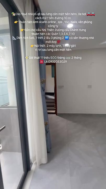 Nhà cho thuê Phường 5 Quận 8 30m² giá 11.5 triệu - Nhà mới đẹp, thuận tiện kinh doanh!