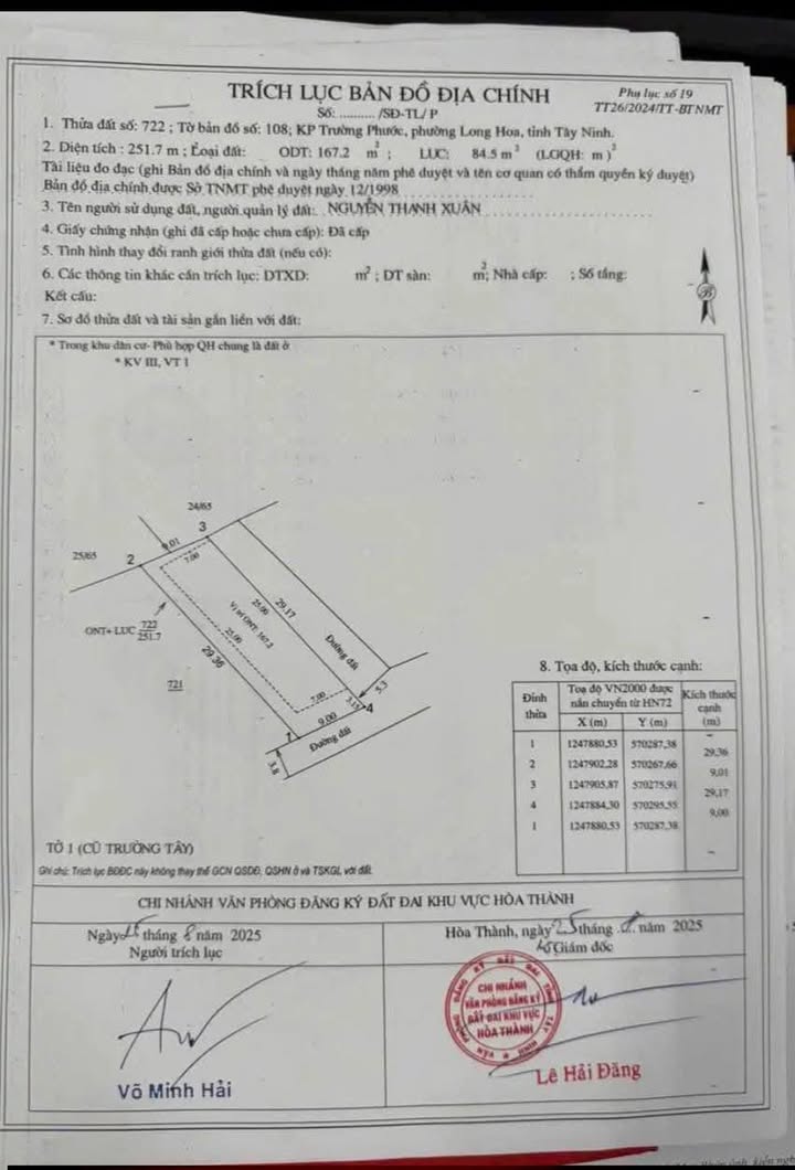 Nhà bán tại hẻm 31 Nguyễn Văn Linh, Long Hoa, 251m² - Gần chùa Toà Thánh, chợ Long Hoa!