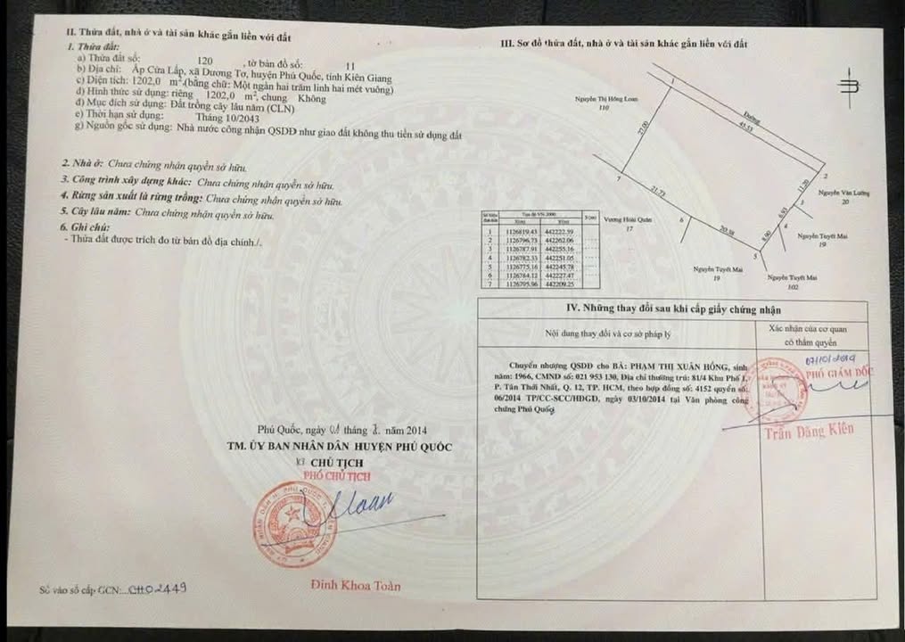 Đất nền Trần Hưng Đạo, Phú Quốc 1200m² giá 16 tỷ - Cơ hội đầu tư hấp dẫn!