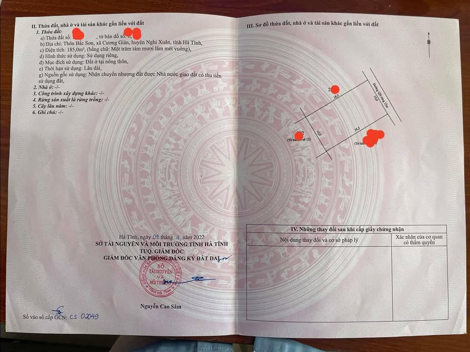 Đất nền Cương Gián, Nghi Xuân 185m² giá 3.4 tỷ - Hướng Nam, đường rộng 12m!