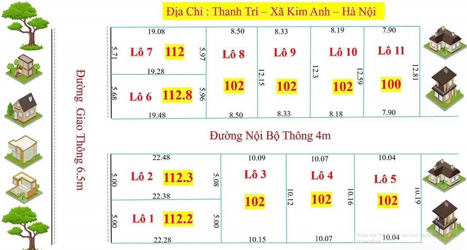 Đất nền Thanh Trí, Sóc Sơn 102m² giá 2 tỷ - Sổ đỏ chính chủ, đường nhựa ô tô tránh!