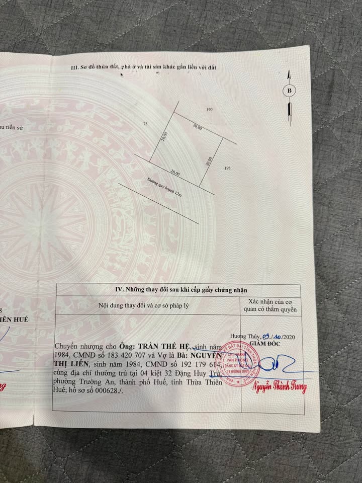 Đất thổ cư Phú Bài 400m² giá 3.96 tỷ - Đầu tư sinh lời ngay!