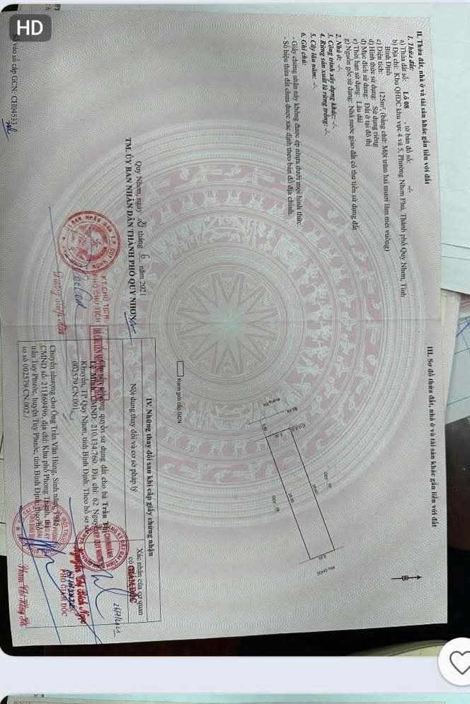 Lô đất 125m² tại Phường Nhơn Phú, Quy Nhơn giá chỉ 2.1 tỷ - Đầu tư sinh lời ngay!