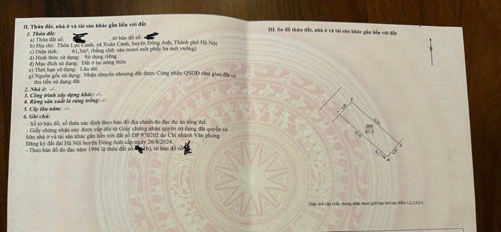 Đất nền Vin Cổ Loa, Xuân Canh 61.3m² - Sổ đỏ chính chủ, thuận tiện đầu tư!