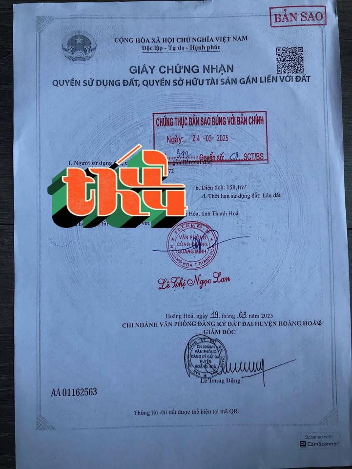 Đất nền Hoằng Ngọc 158m² giá 1.6 tỷ - Tiềm năng đầu tư hấp dẫn!