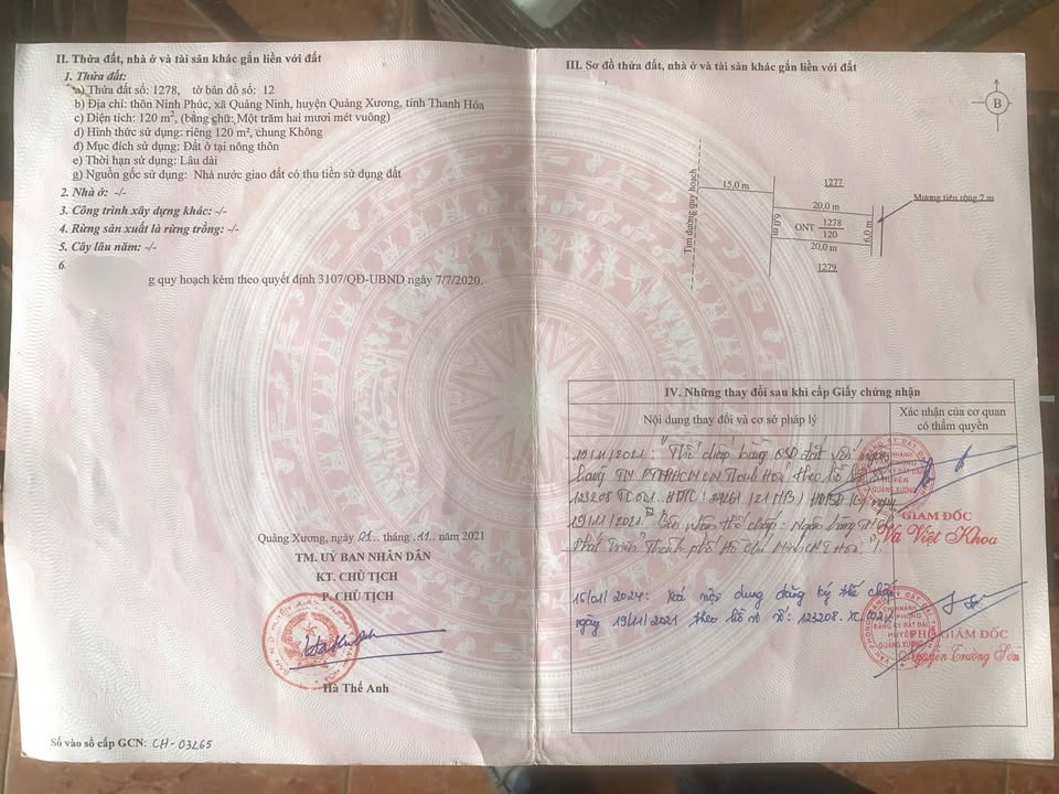 Lô đất thôn Ninh Phúc, xã Quảng Ninh 120m² giá 800 triệu - Cơ hội đầu tư hấp dẫn!