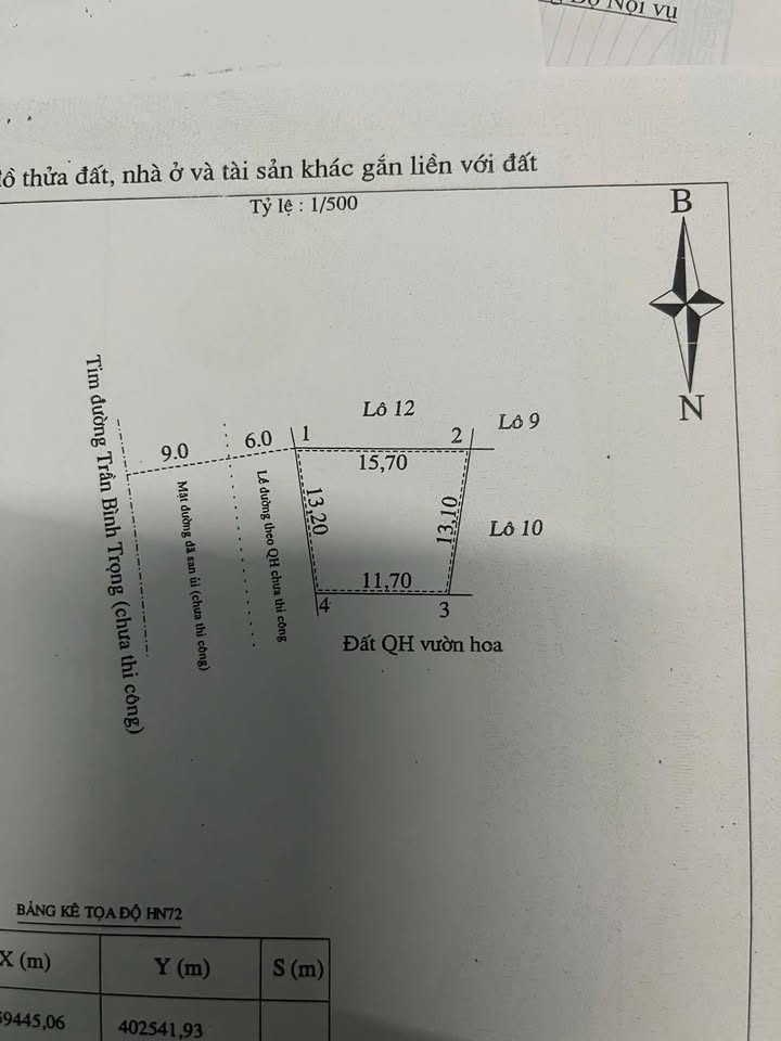 Đất Mặt Tiền Đường Trần Bình Trọng, Phường 3, 2072m² giá 2 tỷ - Cơ hội đầu tư hấp dẫn!