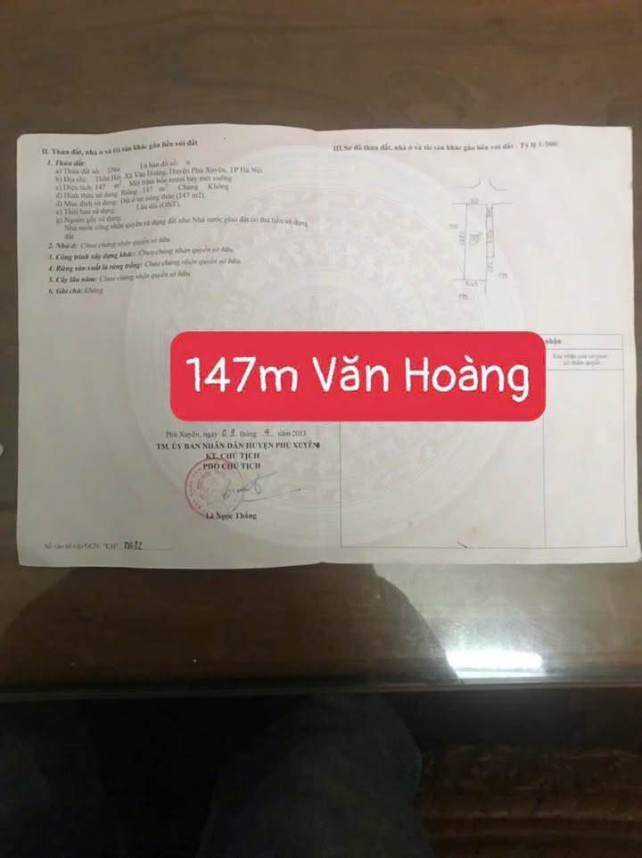 Đất nền Văn Hoàng, Phú Xuyên 147m² giá chỉ 2x triệu - Lô góc siêu đẹp, kinh doanh thuận lợi!