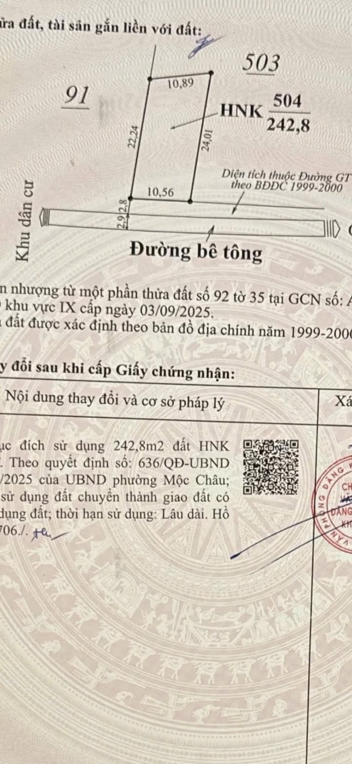 Đất thổ cư 105m² tại Bản Lùn, Thanh Xuân - Giá chỉ 2.2 tỷ, tách lẻ 5m!