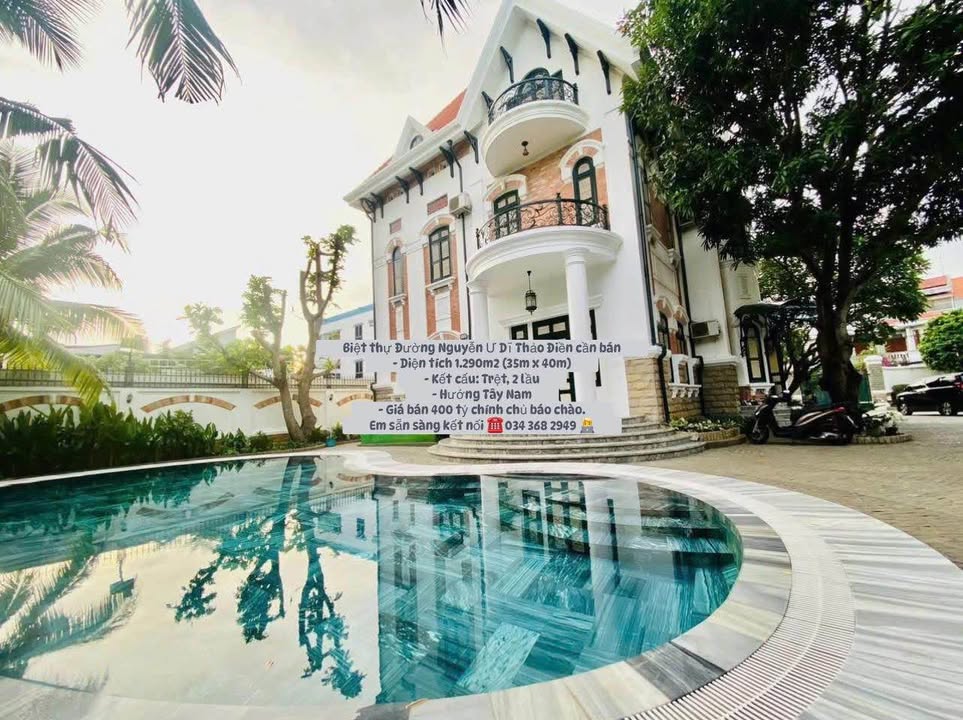 Biệt thự đường Nguyễn Ư Dĩ, Thảo Điền 1290m² giá 400 tỷ - Cơ hội đầu tư tuyệt vời!